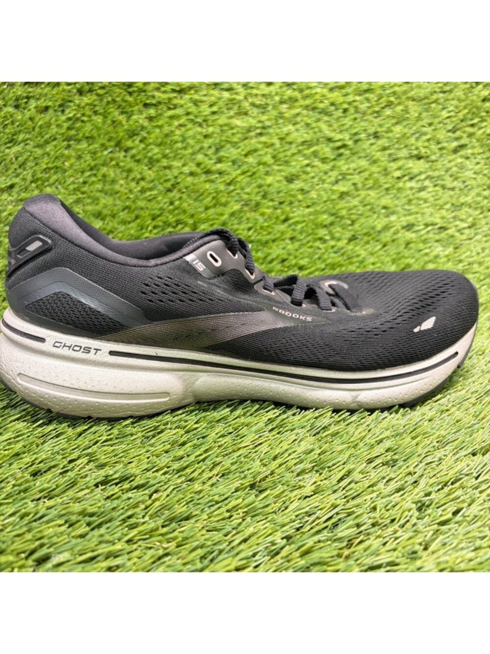 Brooks Ghost 15 Womens Size 9.5 Black Gray Rose Athletic Running Shoes Sneakers